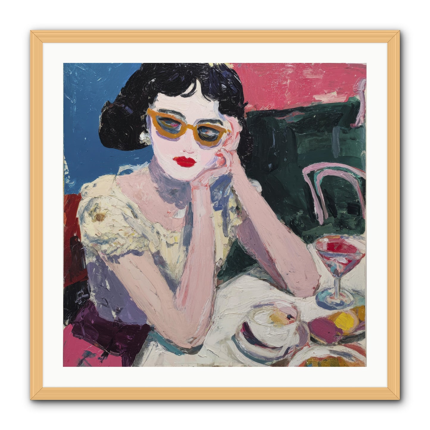 Portrait of Quiet Defiance -- Framed Print - Natural 30x30