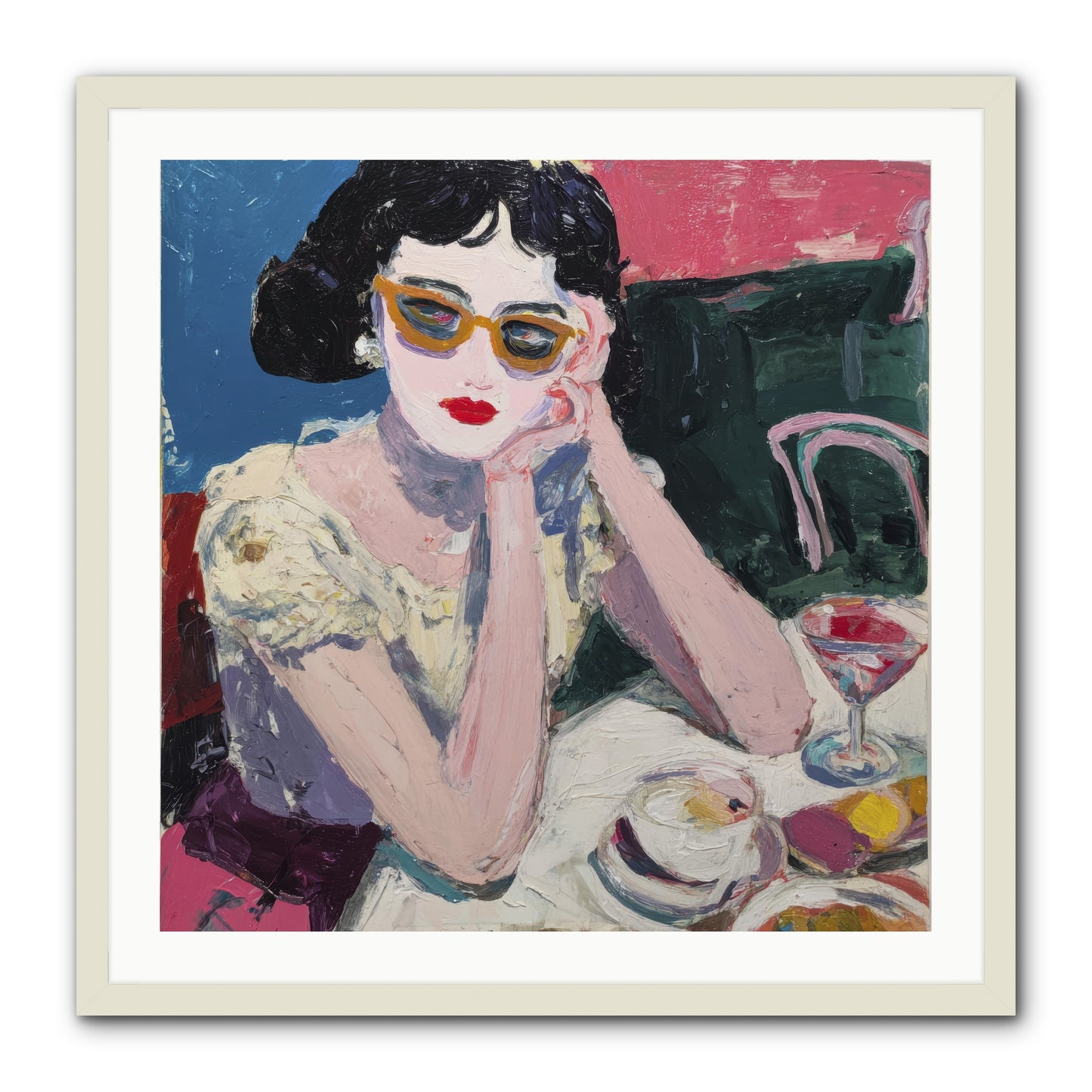 Portrait of Quiet Defiance -- Framed Print - White 30x30