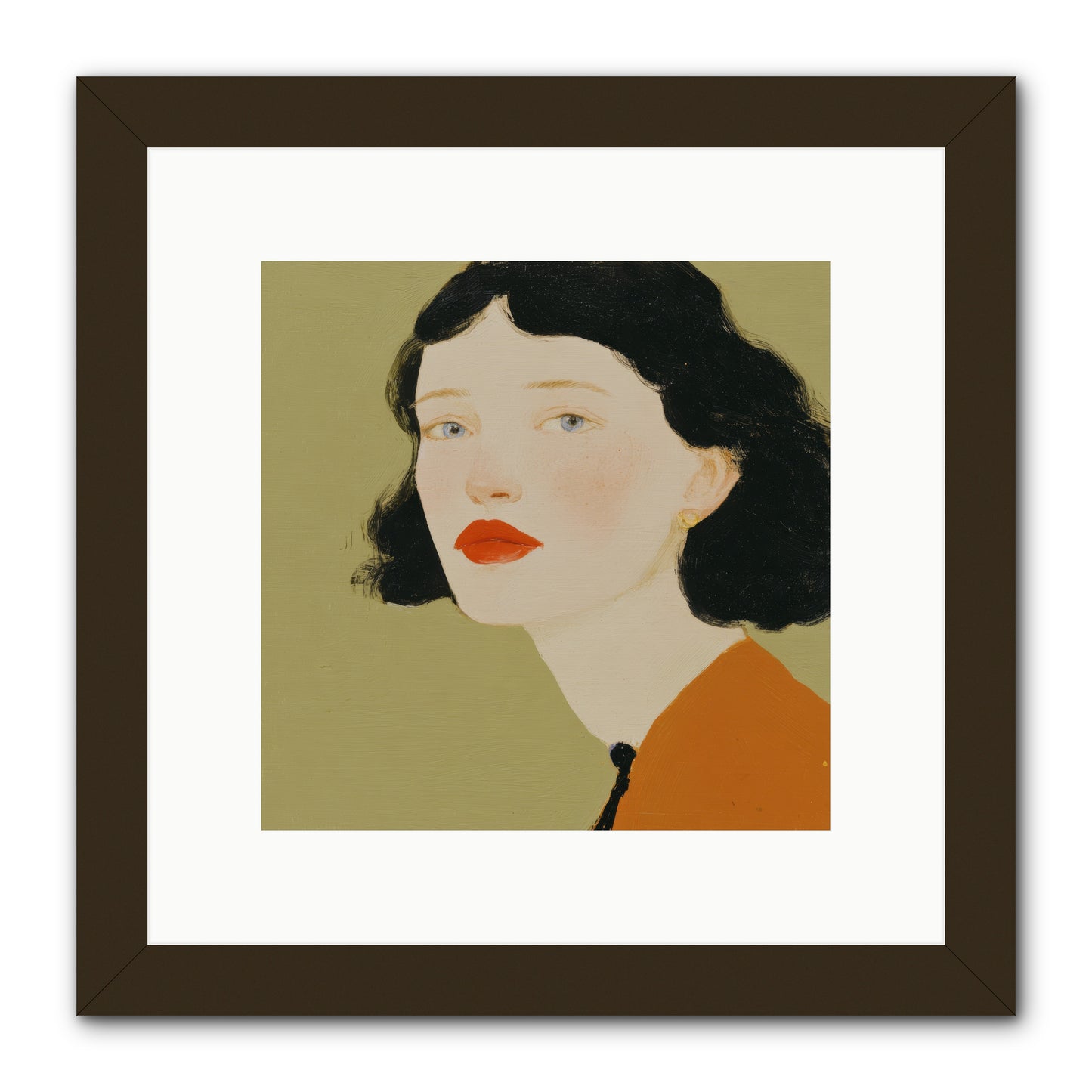 Portrait of Resolve -- Framed Print - Black 10x10
