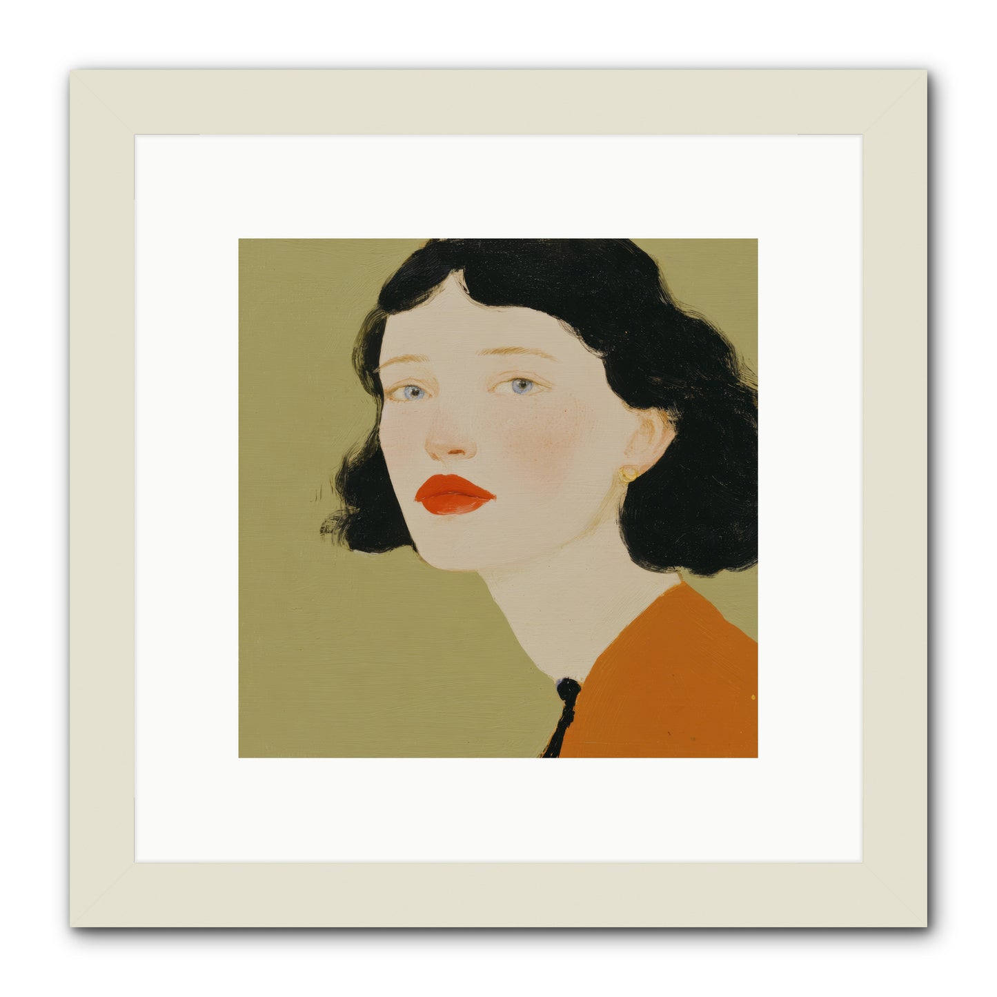 Portrait of Resolve -- Framed Print - White 10x10