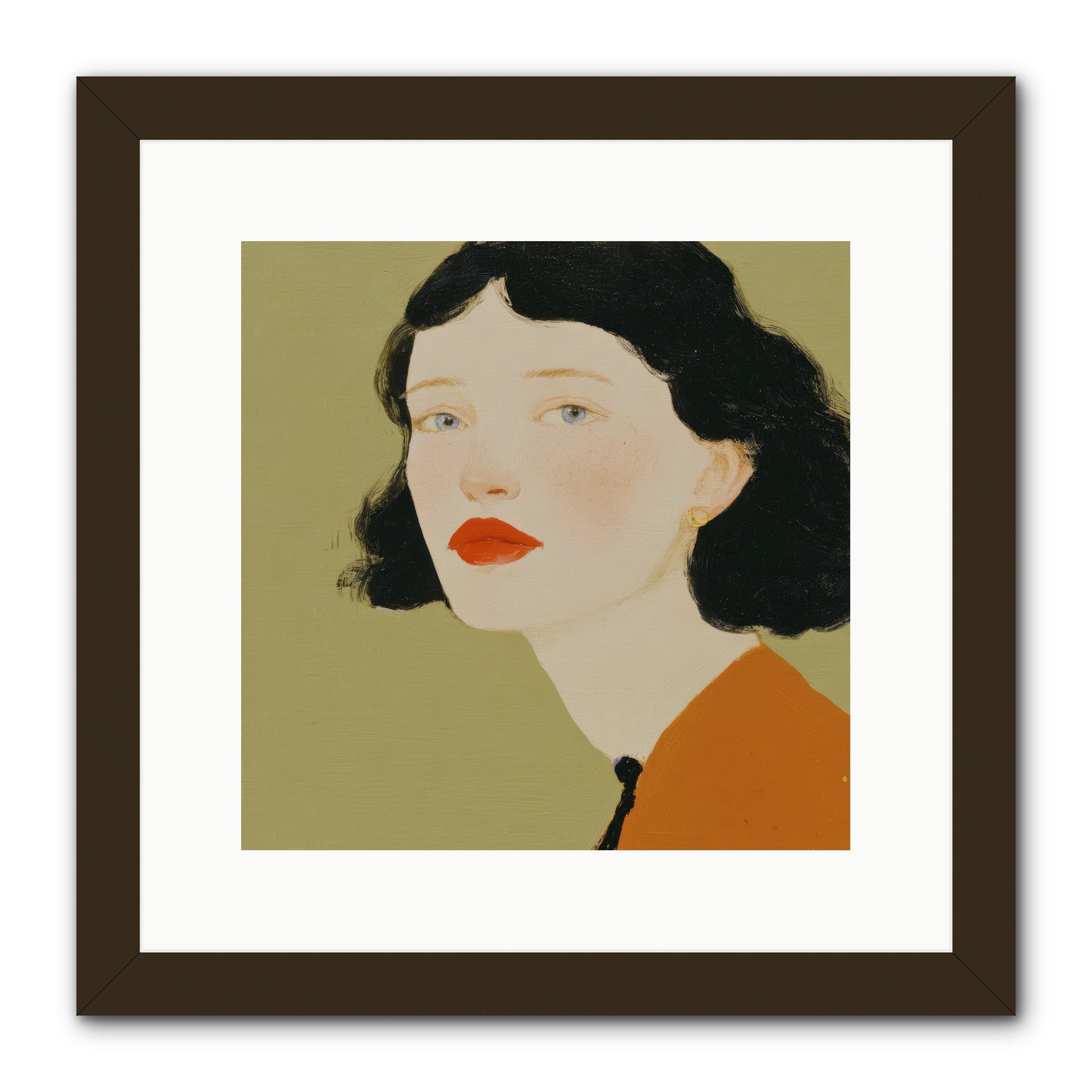 Portrait of Resolve -- Framed Print - Black 12x12