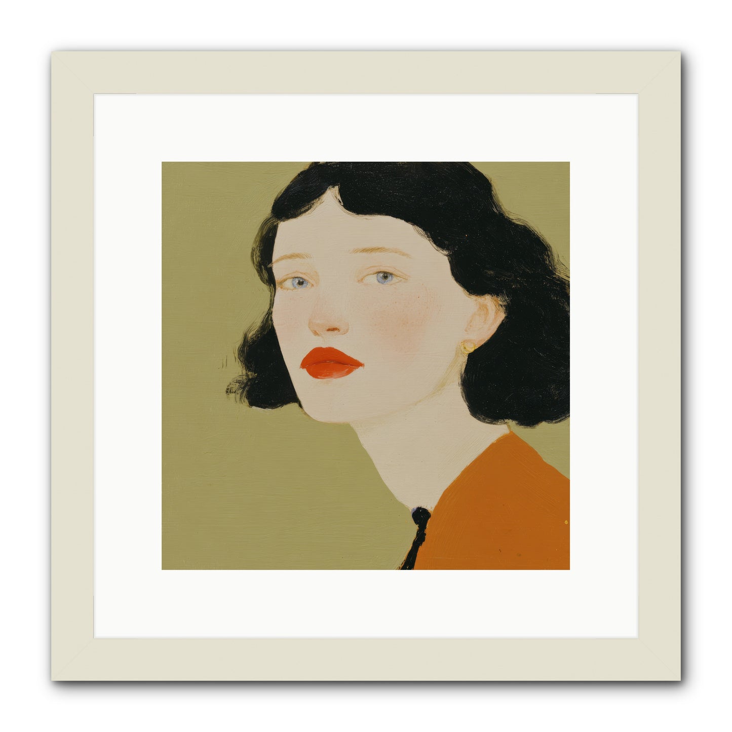 Portrait of Resolve -- Framed Print - White 12x12