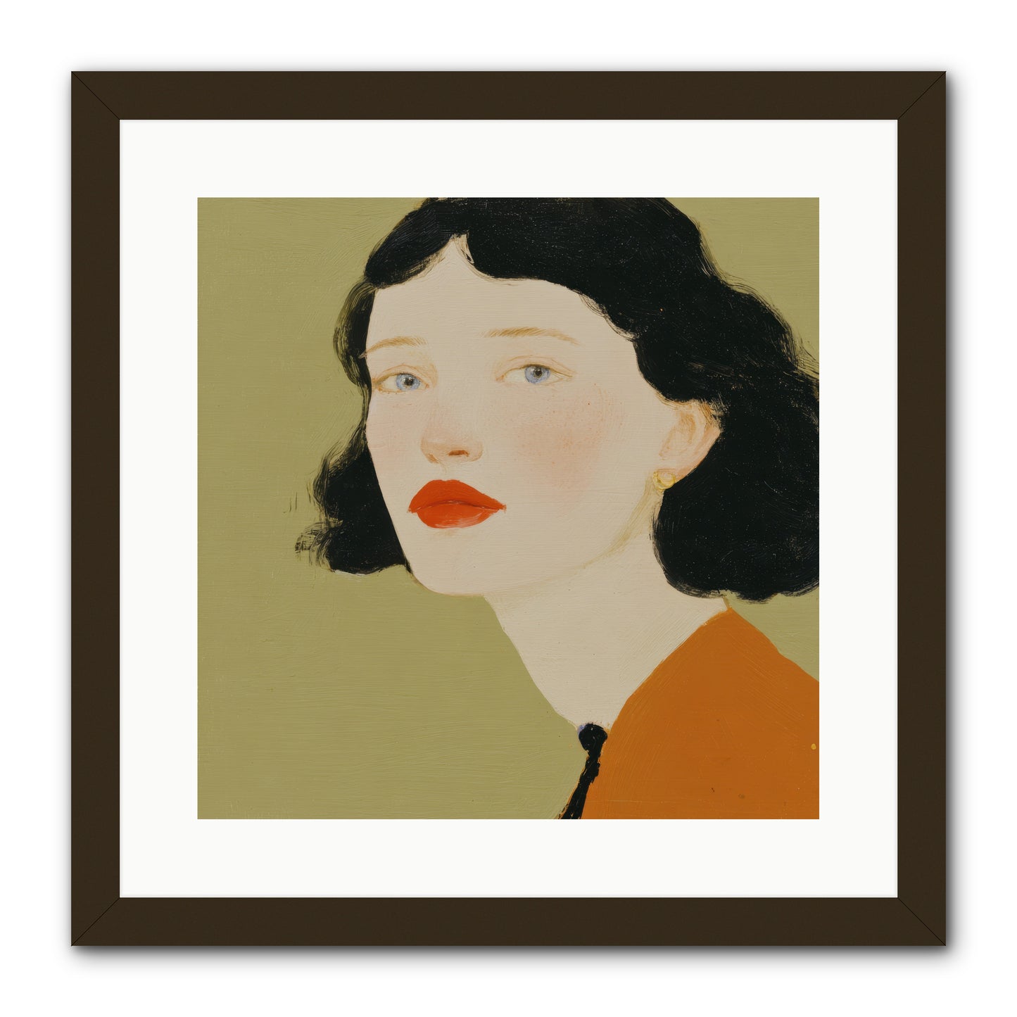 Portrait of Resolve -- Framed Print - Black 16x16