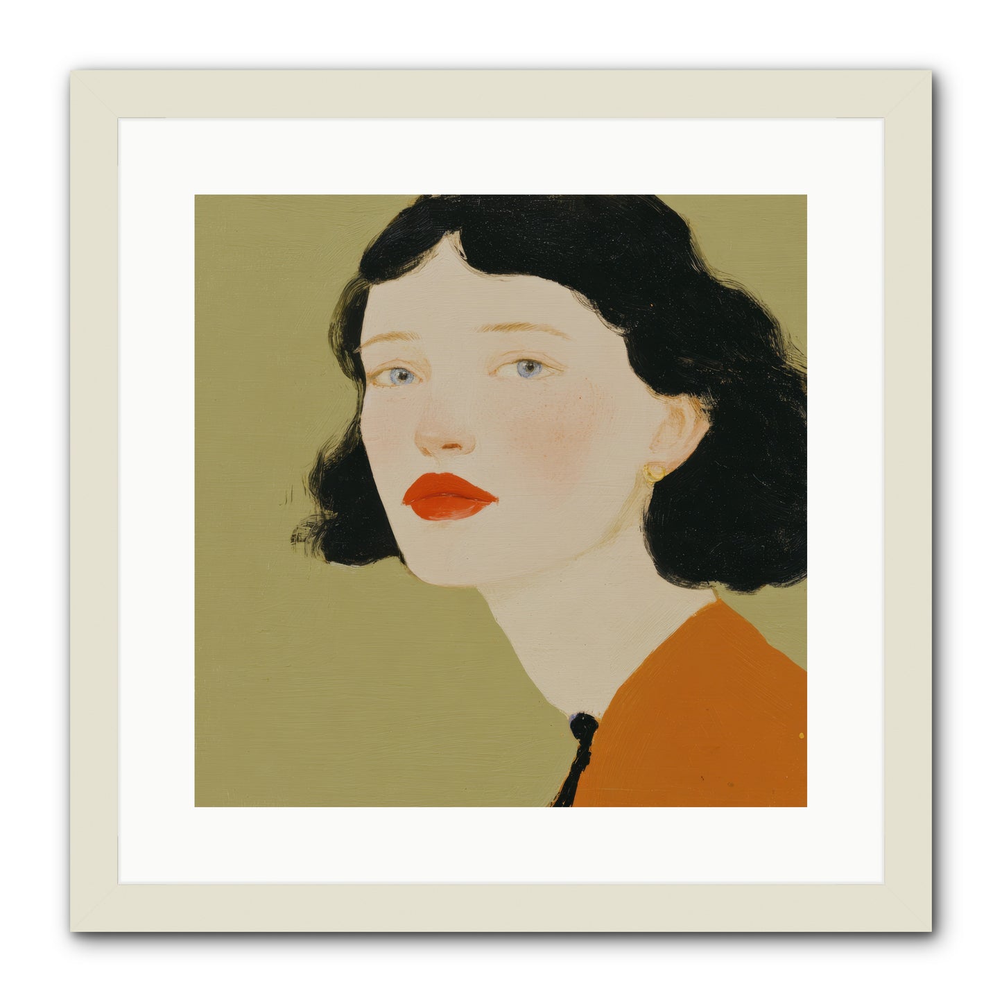 Portrait of Resolve -- Framed Print - White 16x16