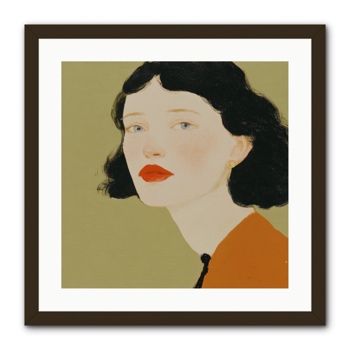 Portrait of Resolve -- Framed Print - Black 20x20
