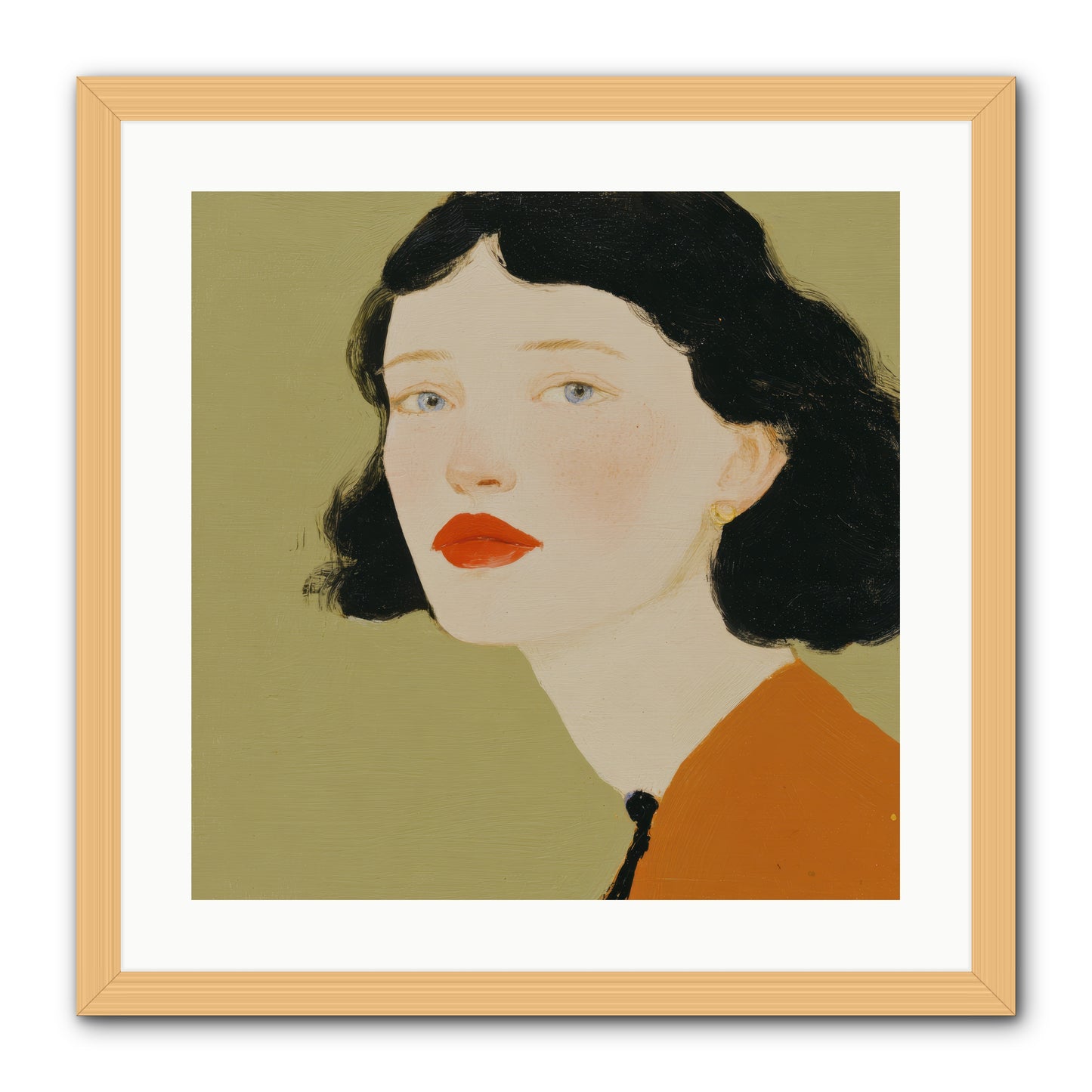 Portrait of Resolve -- Framed Print - Natural 20x20