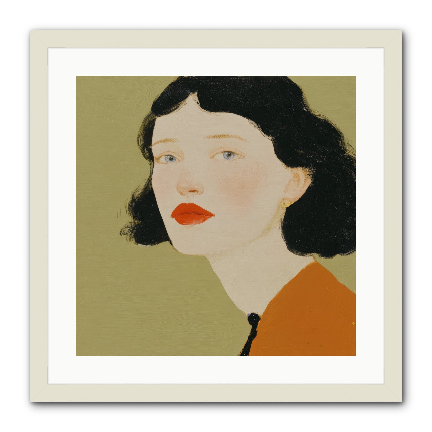 Portrait of Resolve -- Framed Print - White 20x20
