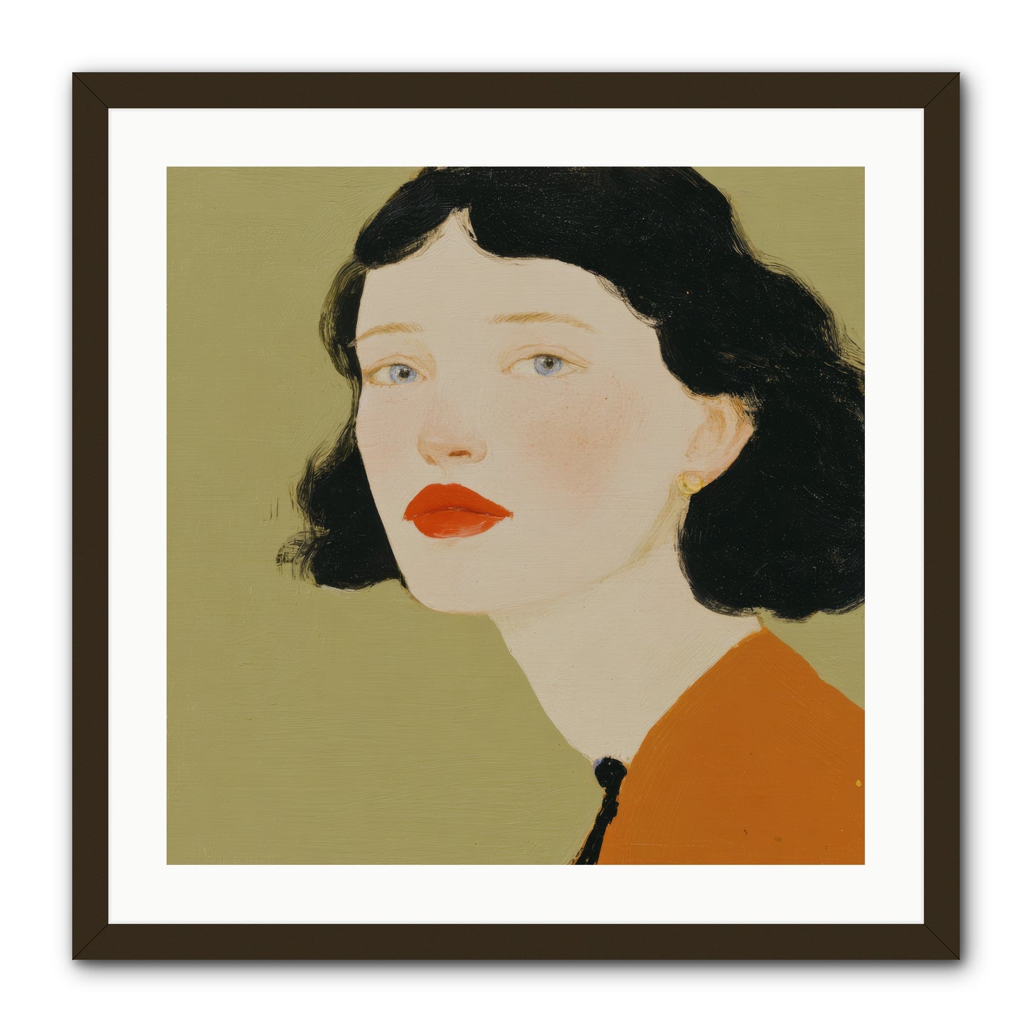 Portrait of Resolve -- Framed Print - Black 24x24