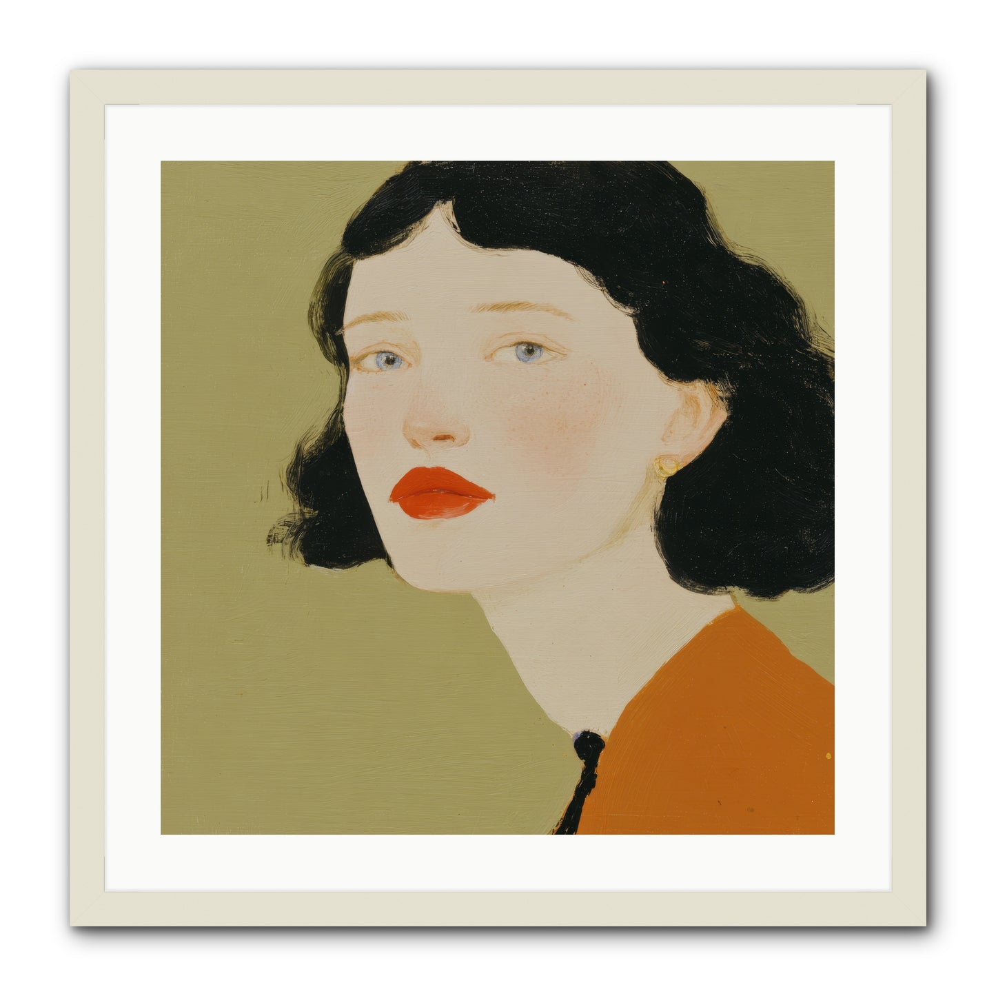 Portrait of Resolve -- Framed Print - White 24x24