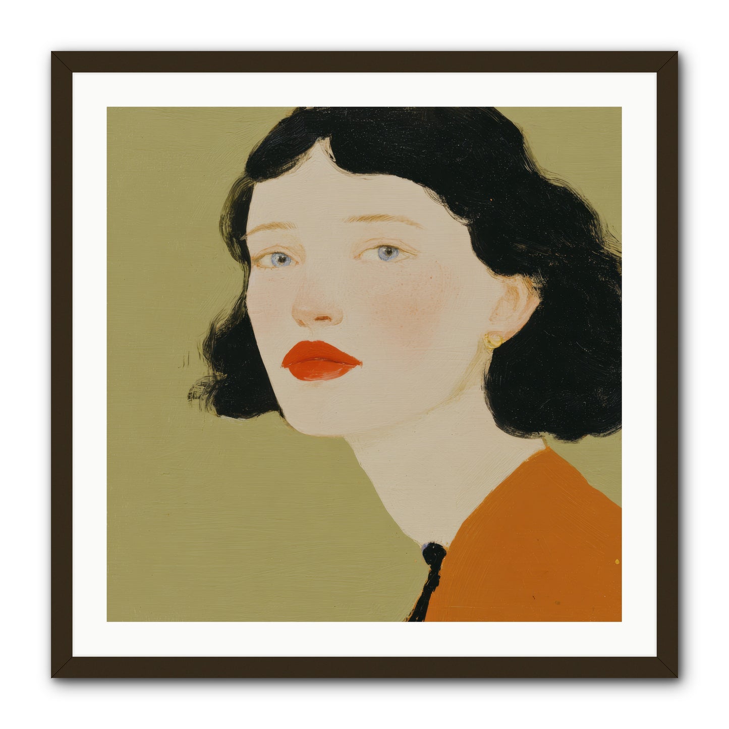 Portrait of Resolve -- Framed Print - Black 30x30