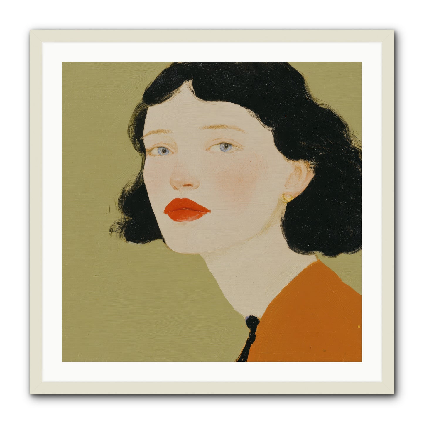 Portrait of Resolve -- Framed Print - White 30x30