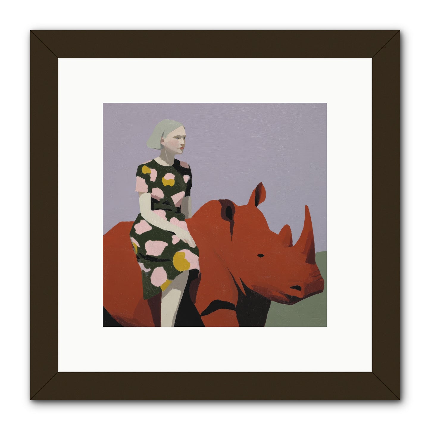 Portrait of the Fearless Traveler -- Framed Print - Black 10x10