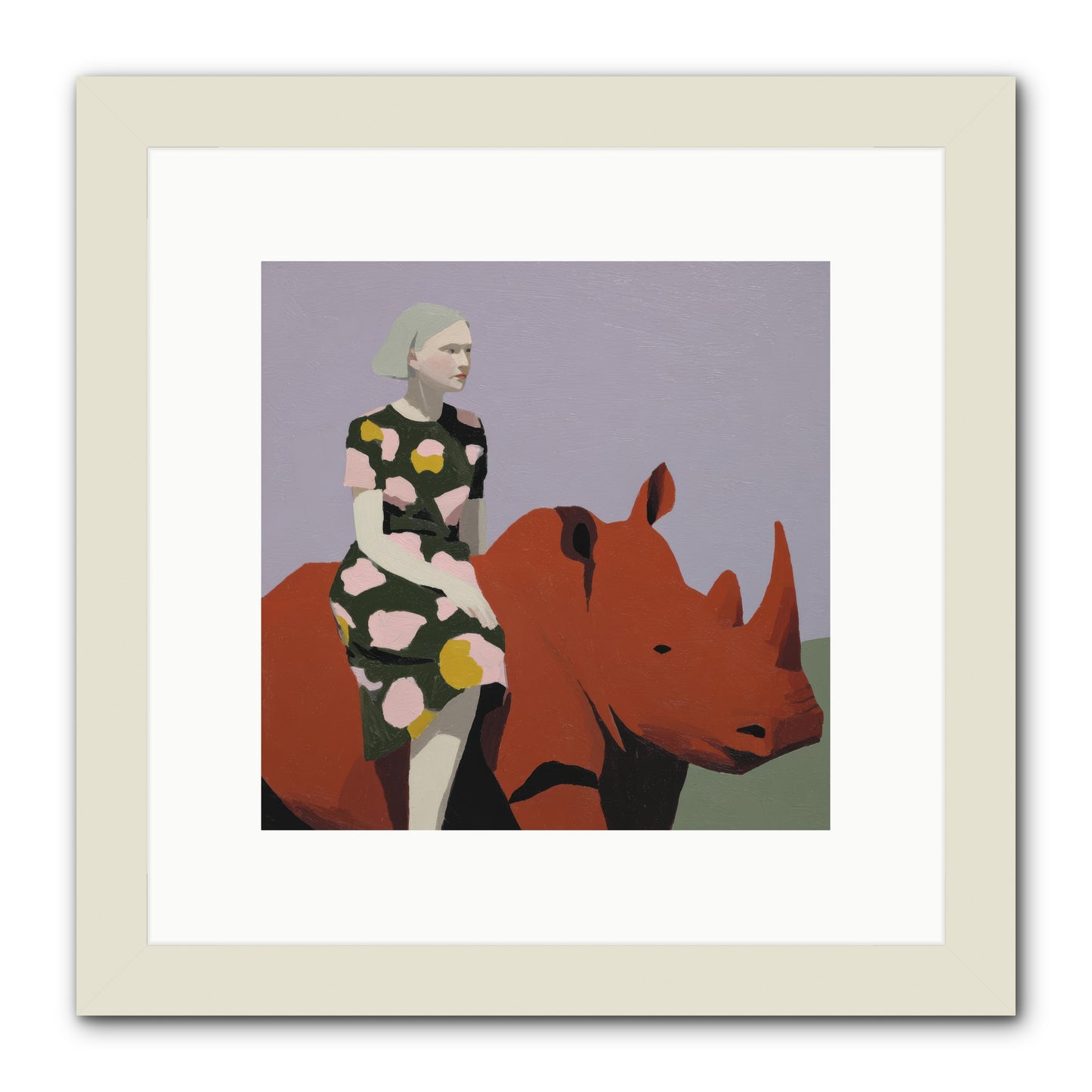 Portrait of the Fearless Traveler -- Framed Print - White 10x10