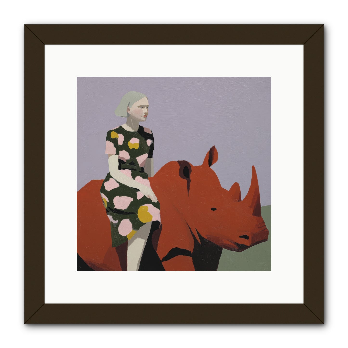 Portrait of the Fearless Traveler -- Framed Print - Black 12x12