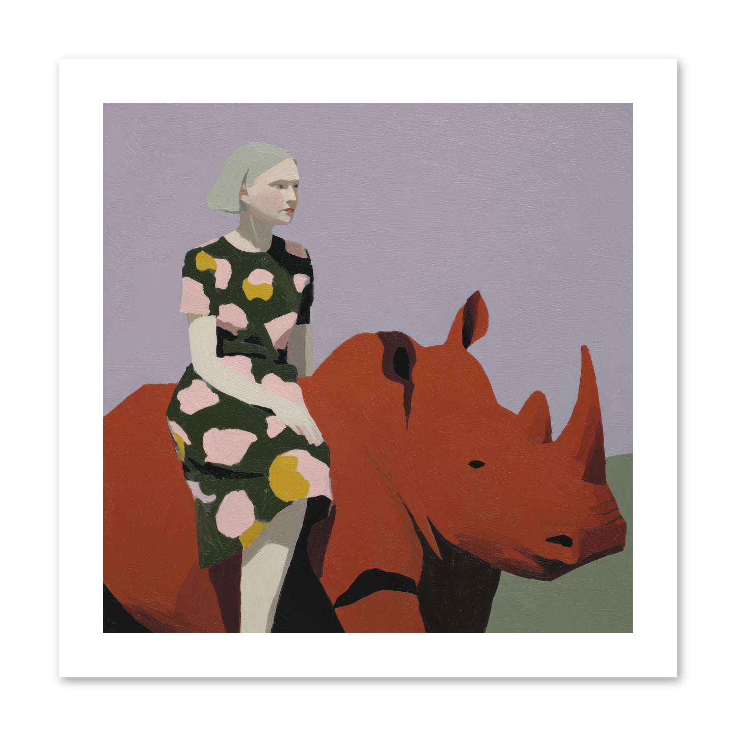 Portrait of the Fearless Traveler -- Paper Print 12x12