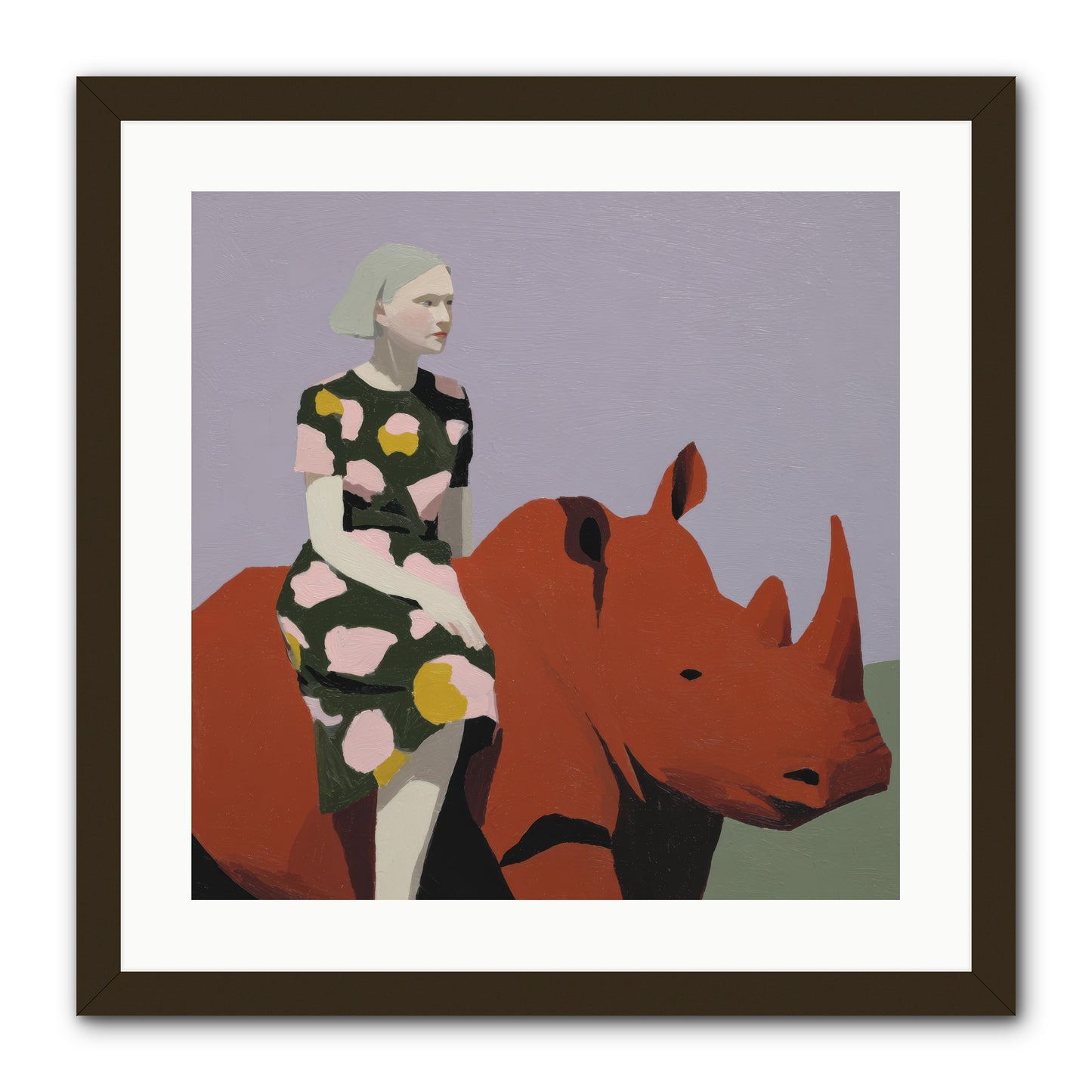 Portrait of the Fearless Traveler -- Framed Print - Black 20x20