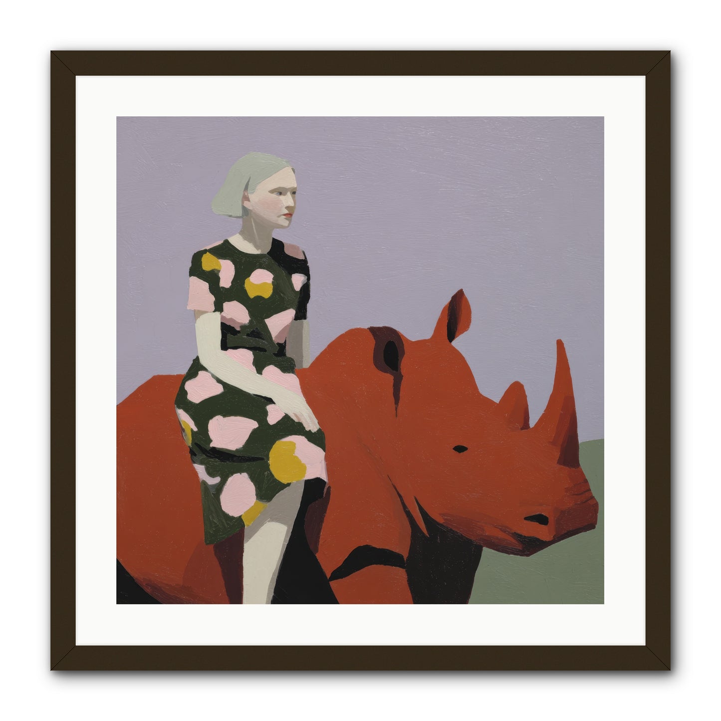 Portrait of the Fearless Traveler -- Framed Print - Black 24x24