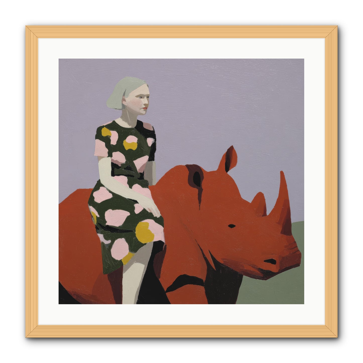 Portrait of the Fearless Traveler -- Framed Print - Natural 24x24
