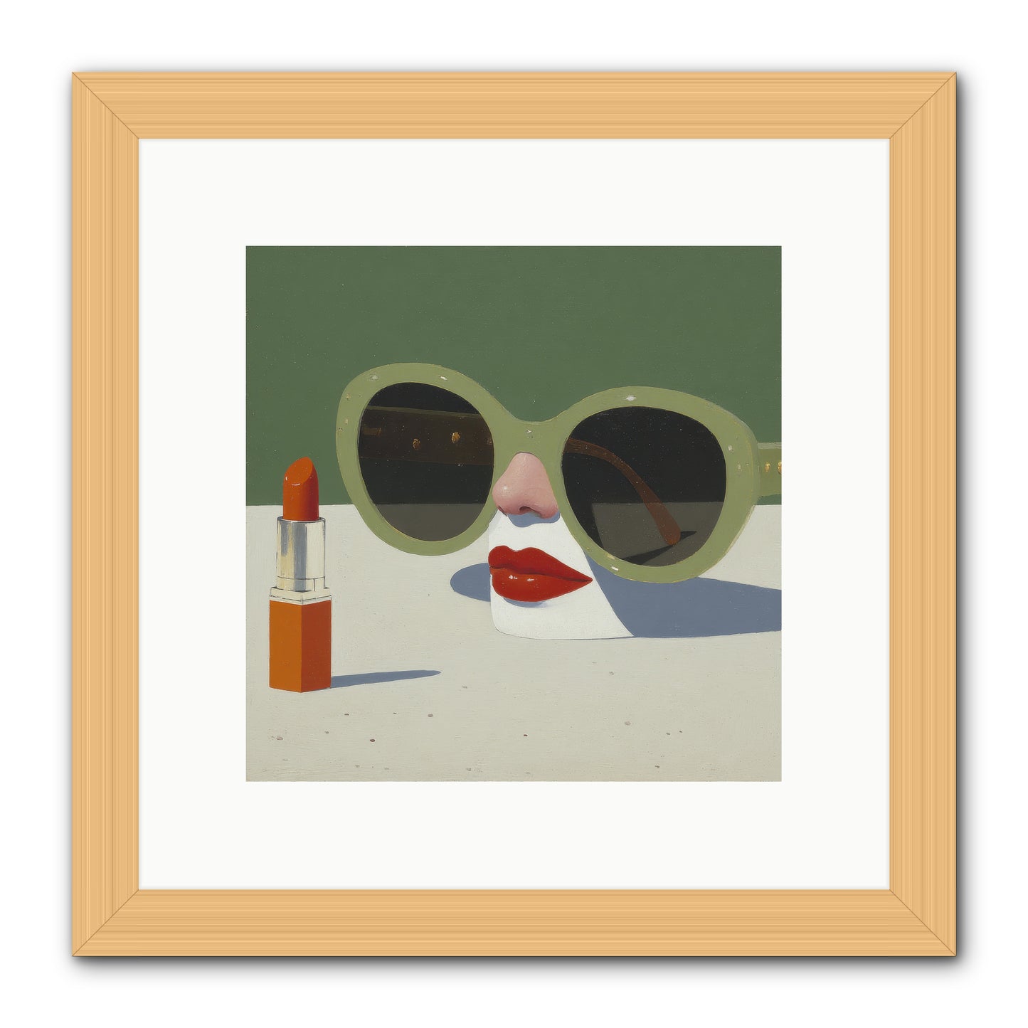 Portrait of the Vanished Self -- Framed Print - Natural 10x10