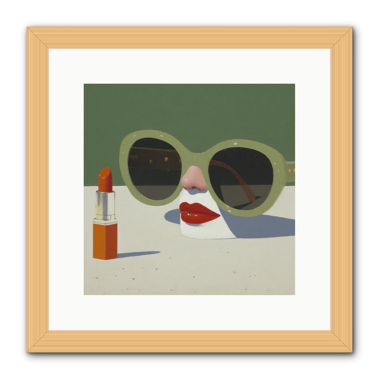 Portrait of the Vanished Self -- Framed Print - Natural 12x12