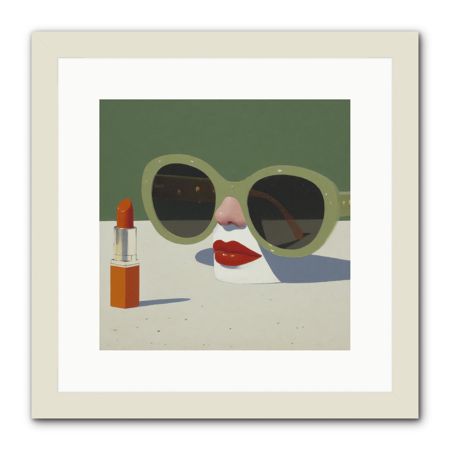Portrait of the Vanished Self -- Framed Print - White 12x12
