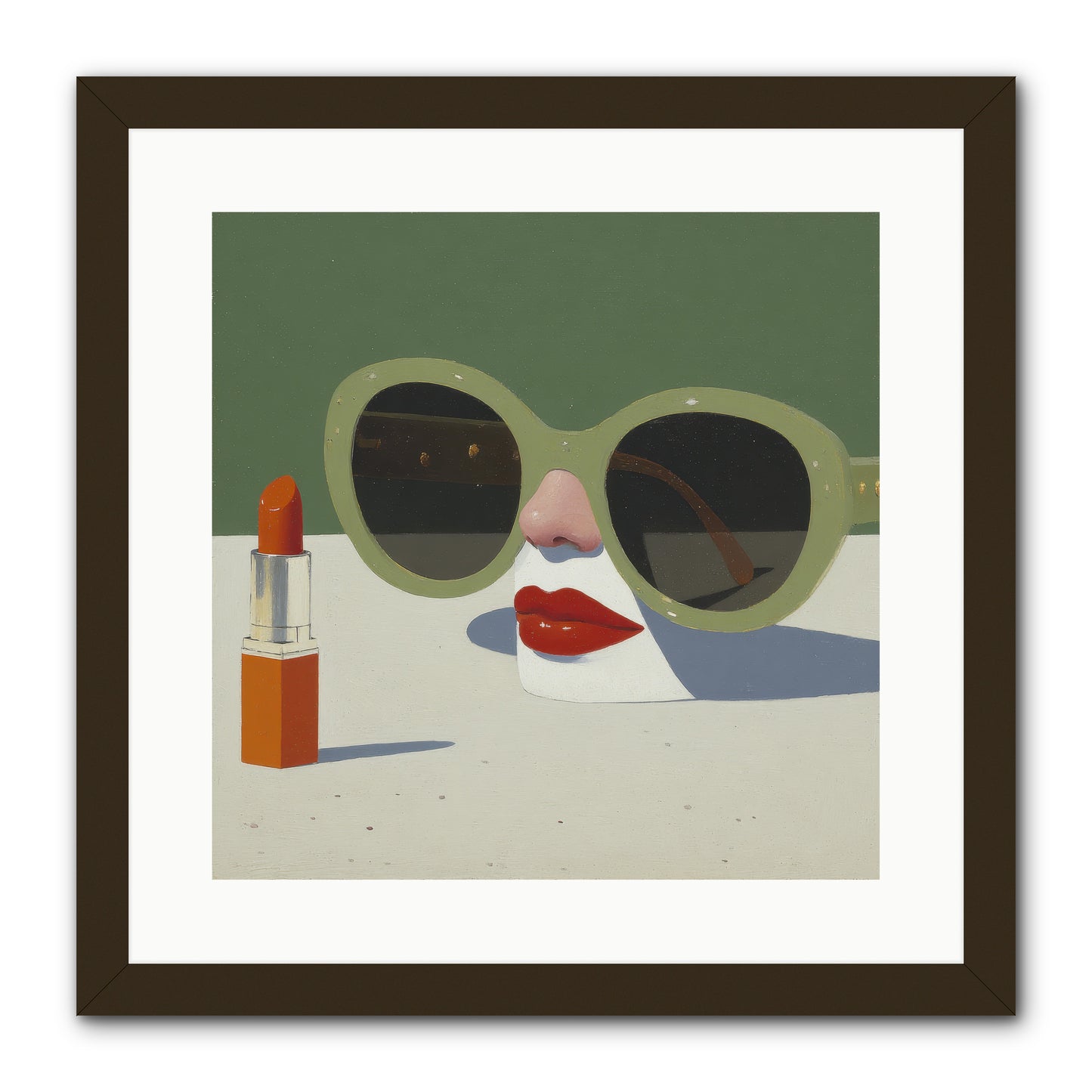 Portrait of the Vanished Self -- Framed Print - Black 16x16