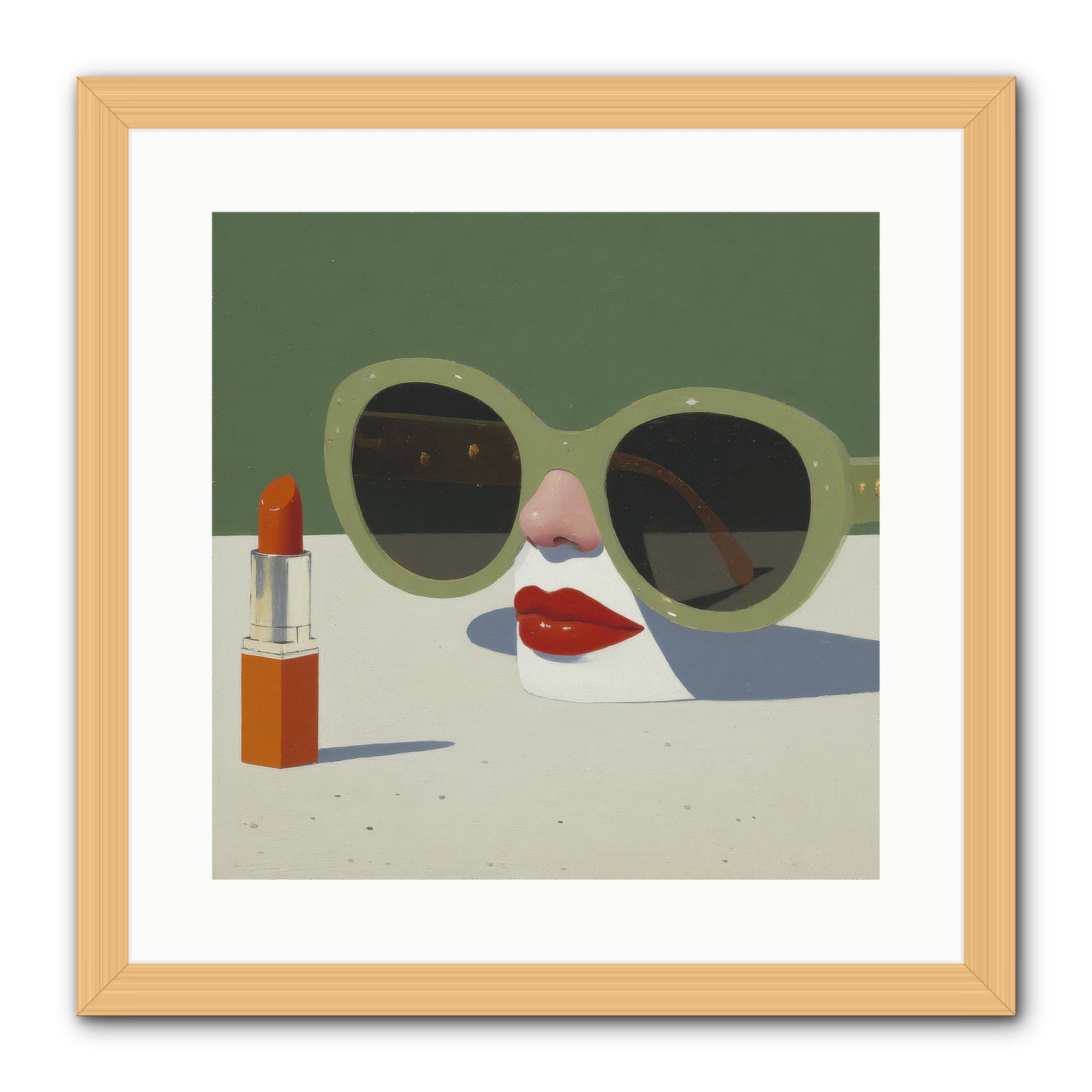 Portrait of the Vanished Self -- Framed Print - Natural 16x16