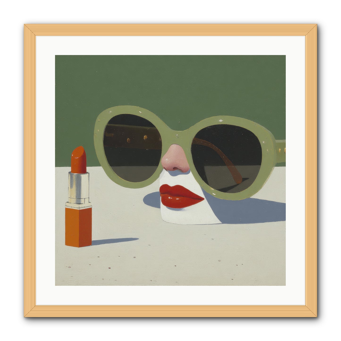 Portrait of the Vanished Self -- Framed Print - Natural 24x24