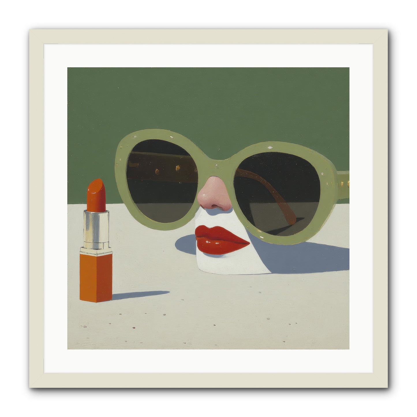 Portrait of the Vanished Self -- Framed Print - White 24x24