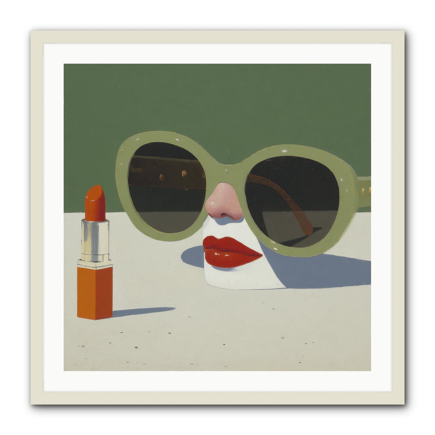 Portrait of the Vanished Self -- Framed Print - White 30x30