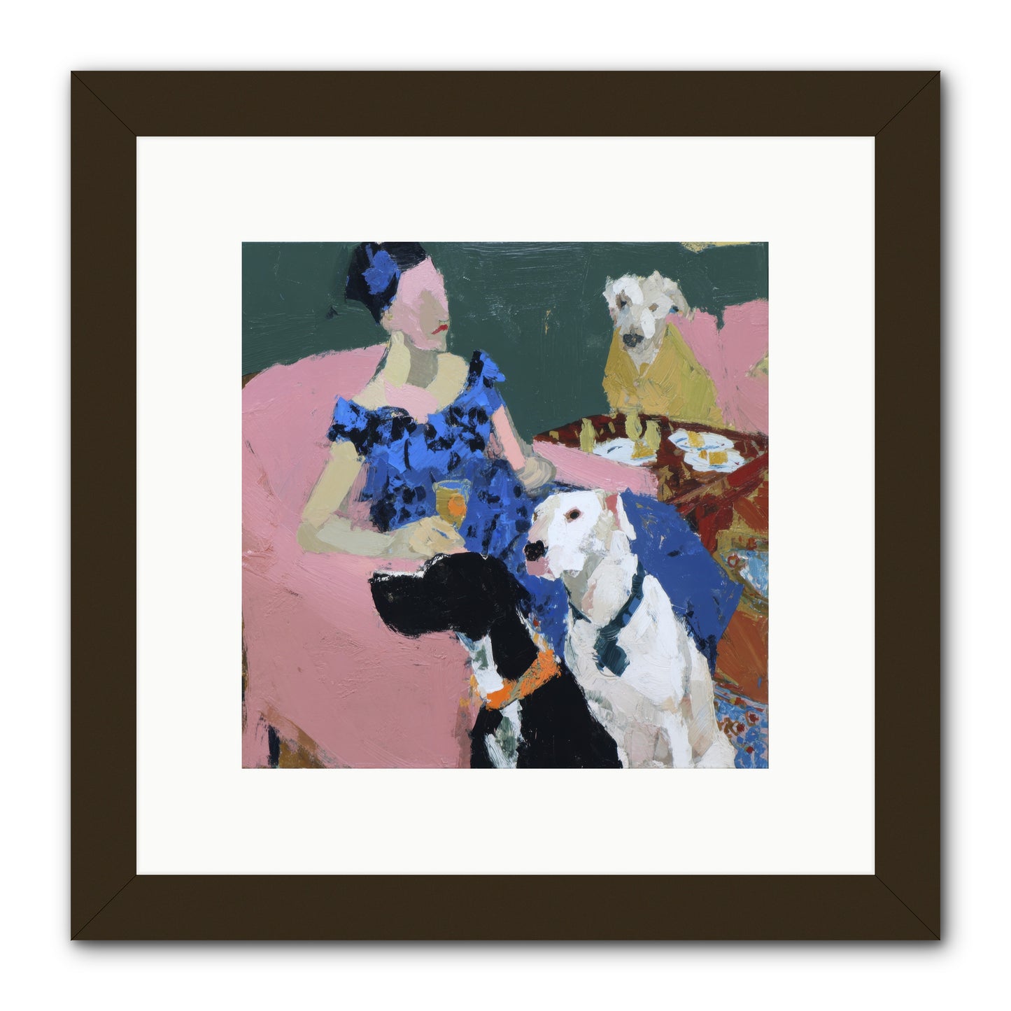 Portrait with Camelia -- Framed Print - Black 10x10