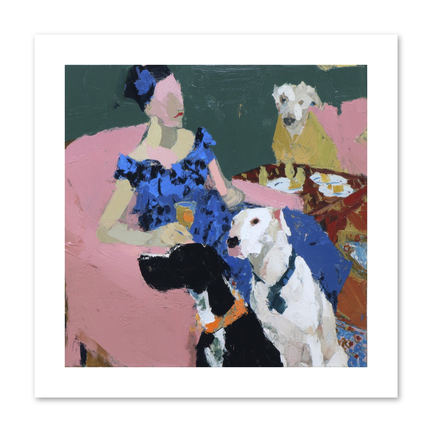 Portrait with Camelia -- Loose Canvas Print 10x10