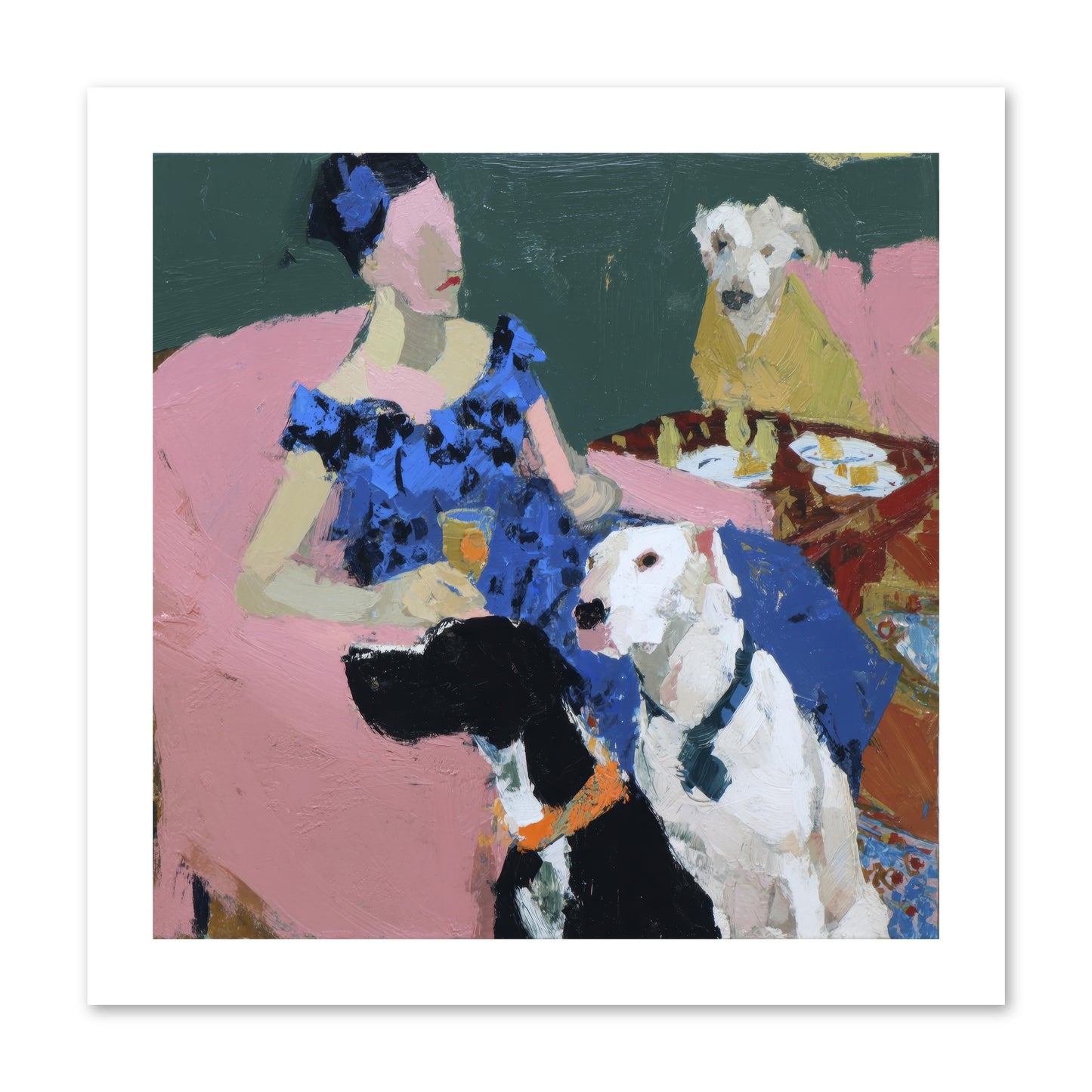 Portrait with Camelia -- Paper Print 12x12