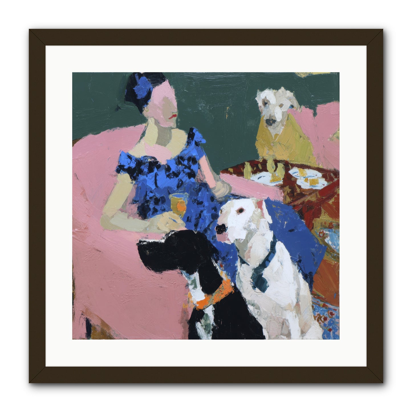 Portrait with Camelia -- Framed Print - Black 20x20