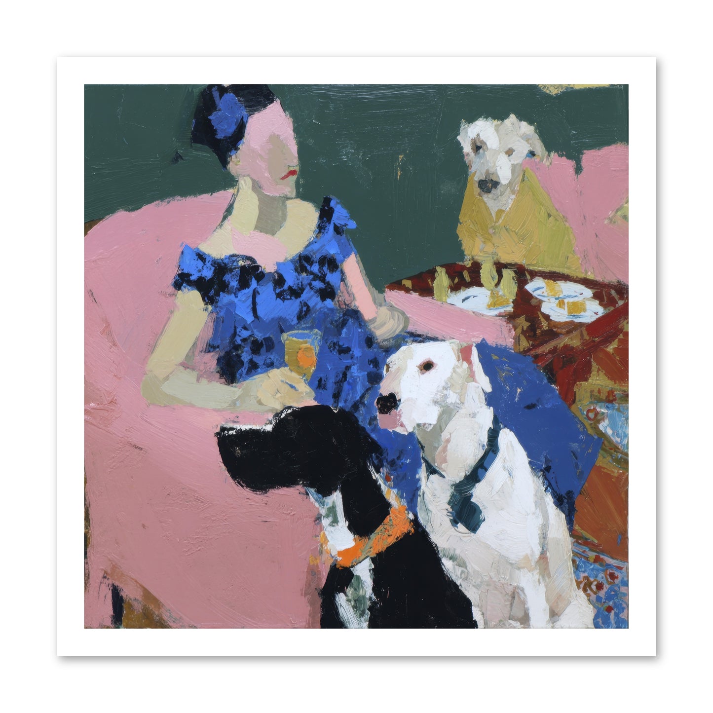 Portrait with Camelia -- Loose Canvas Print 20x20