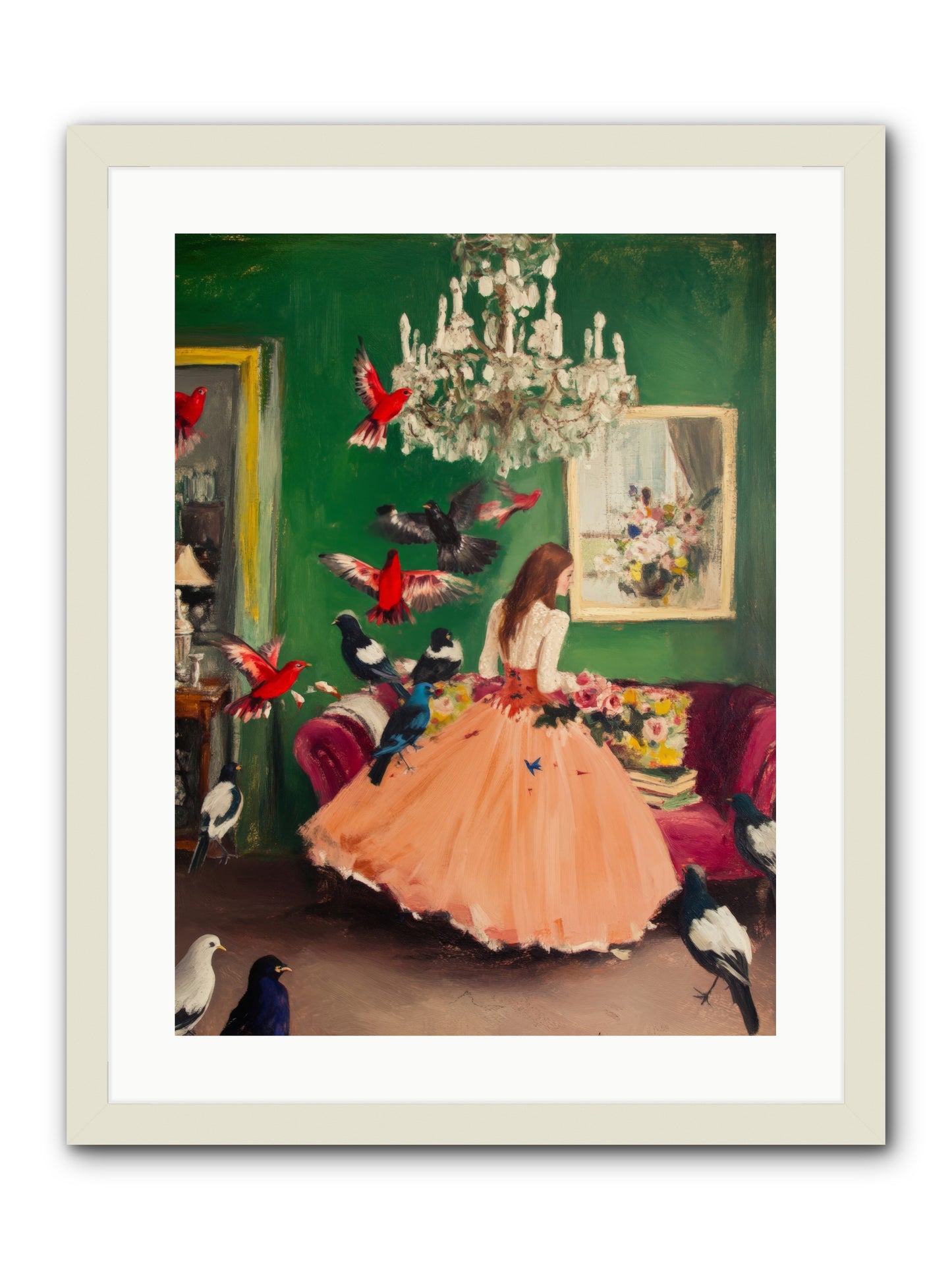 Portraits Set FreeRez2 -- Framed Print - White 18x24