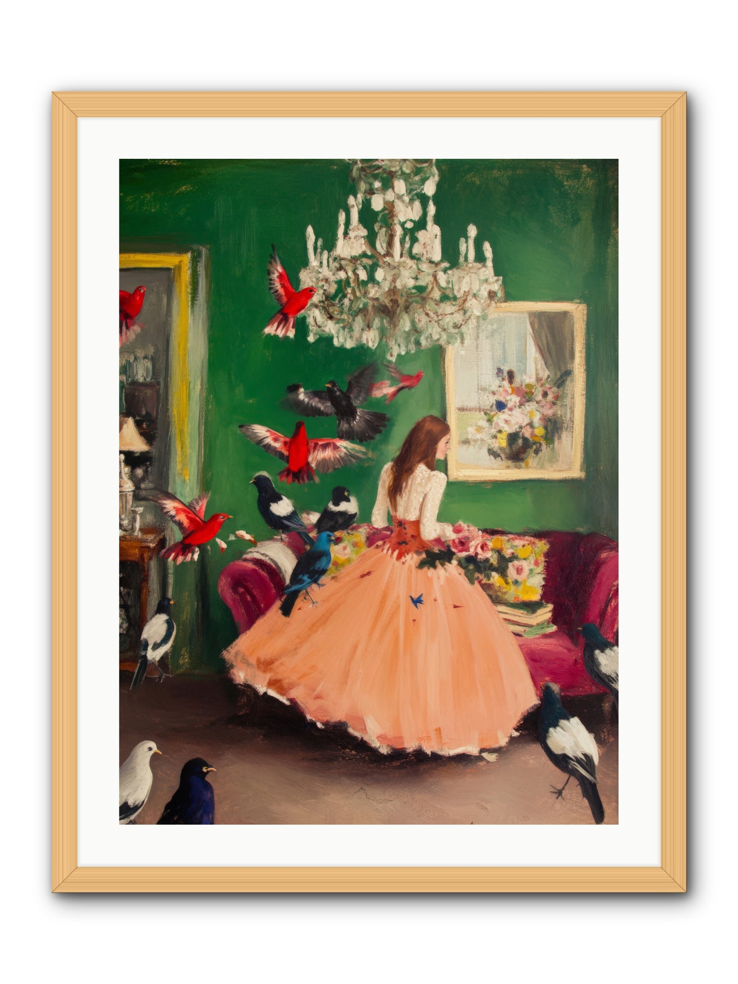 Portraits Set FreeRez2 -- Framed Print - Natural 24x32