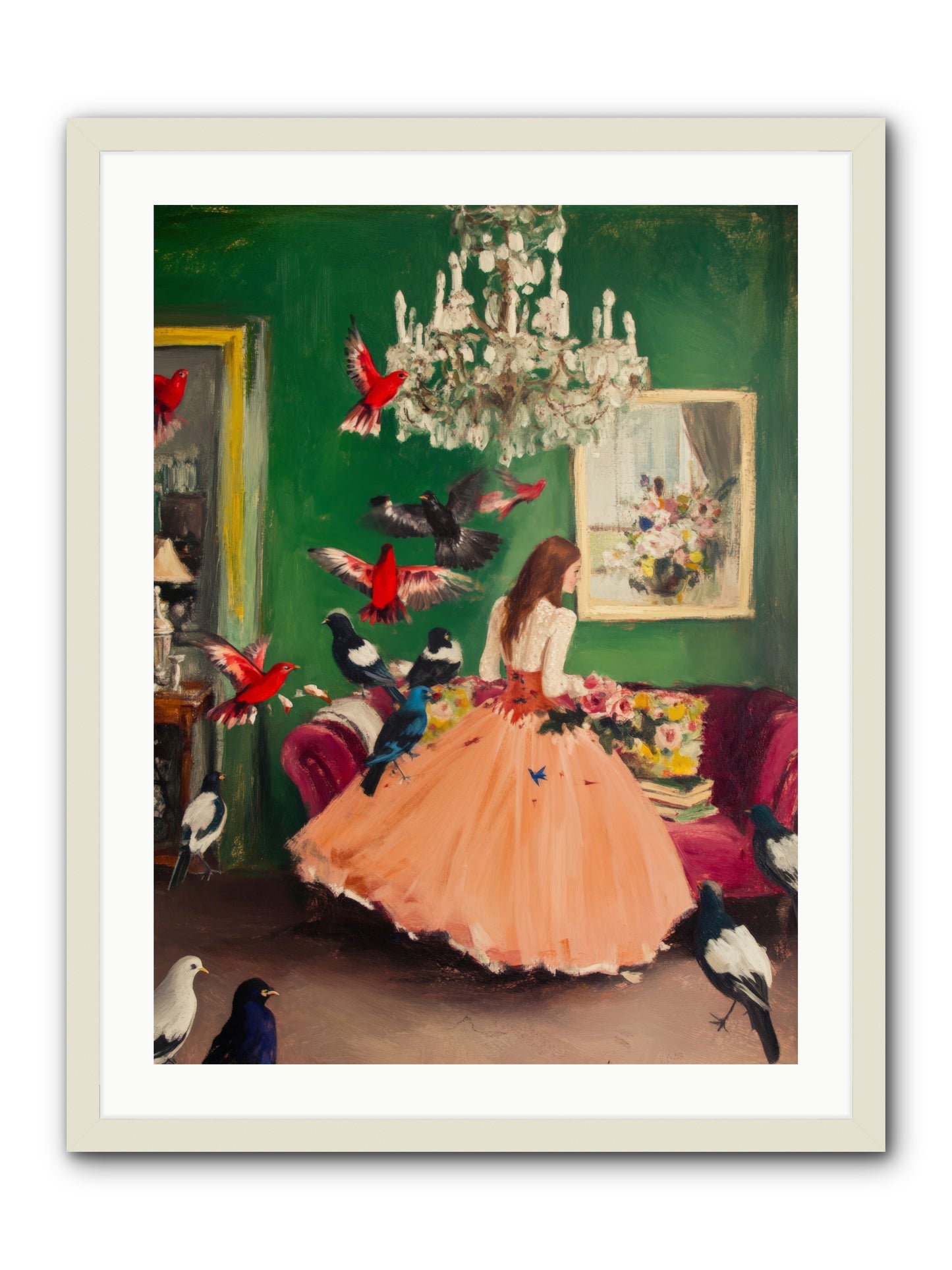 Portraits Set FreeRez2 -- Framed Print - White 24x32