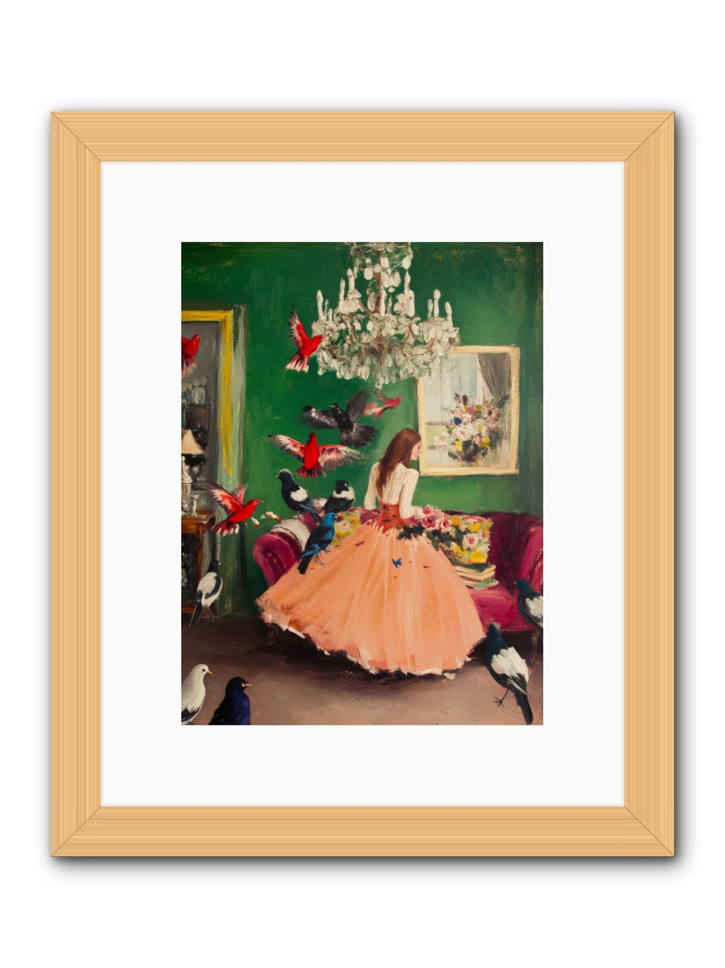 Portraits Set FreeRez2 -- Framed Print - Natural 9x12