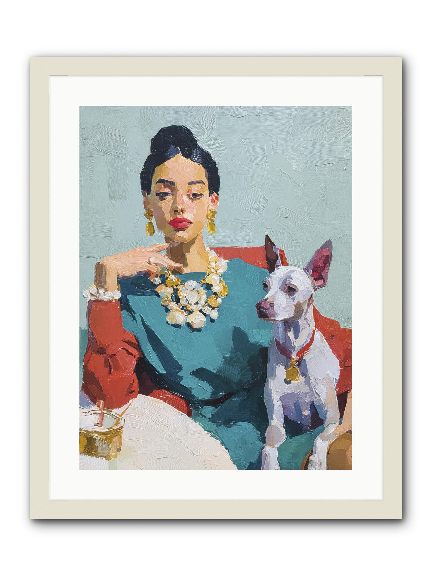 Portraits from Clover Lane -- Framed Print - White 18x24