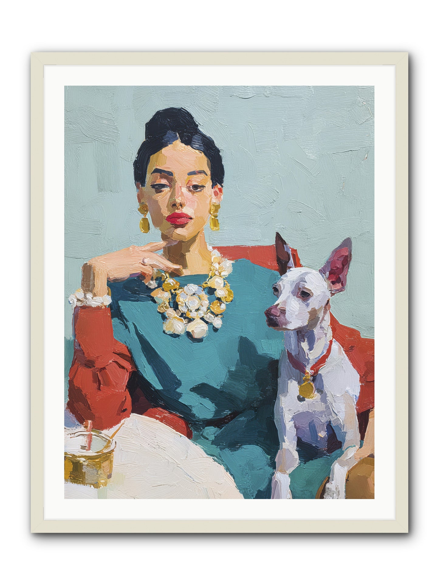 Portraits from Clover Lane -- Framed Print - White 30x40