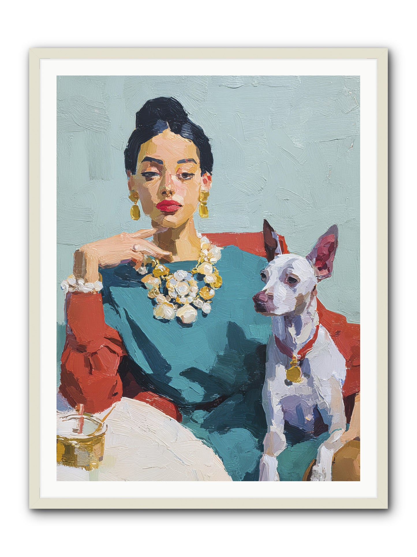 Portraits from Clover Lane -- Framed Print - White 36x48