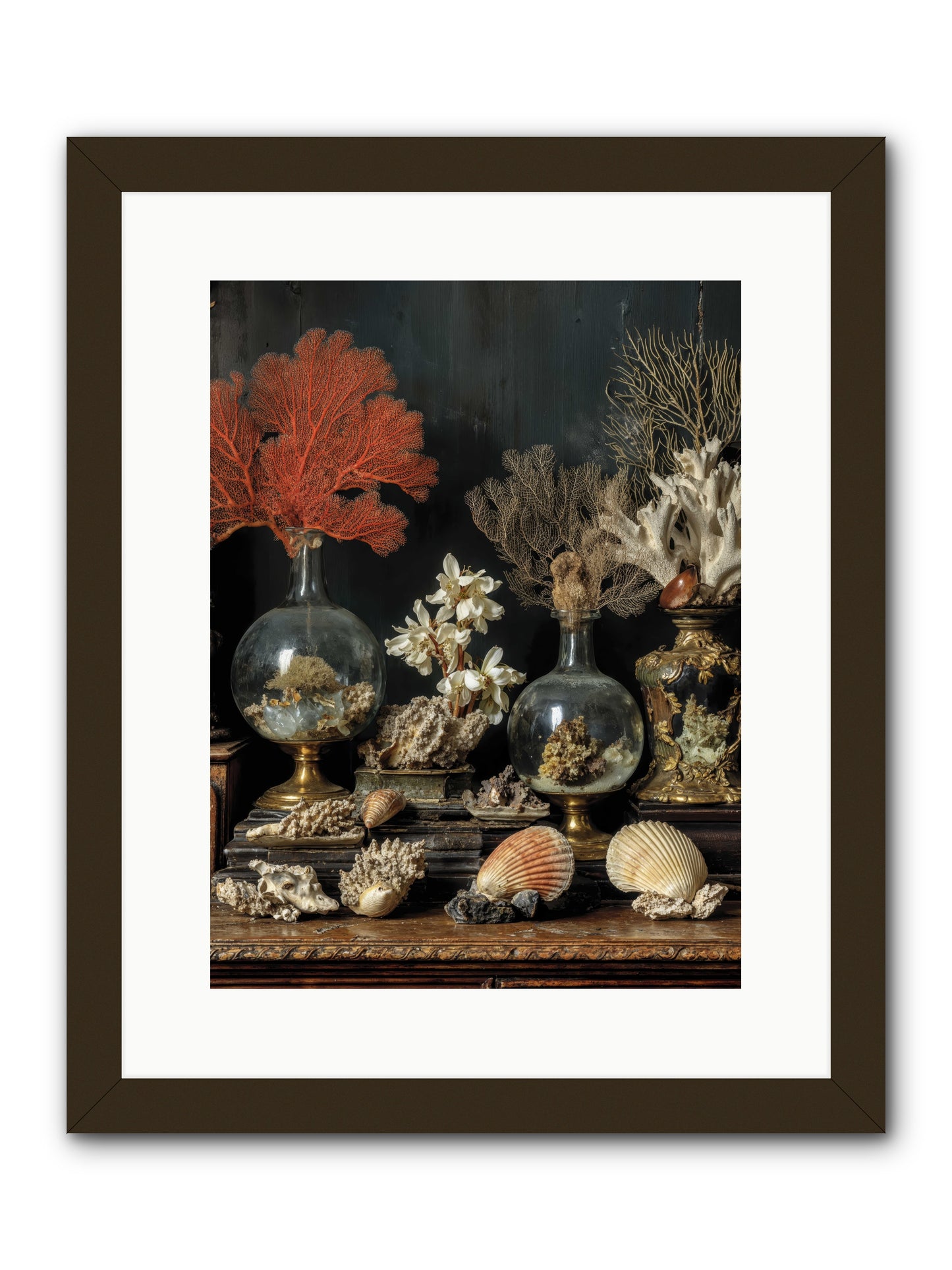 Poseidon's Delicious Hoard -- Framed Print - Black 12x16