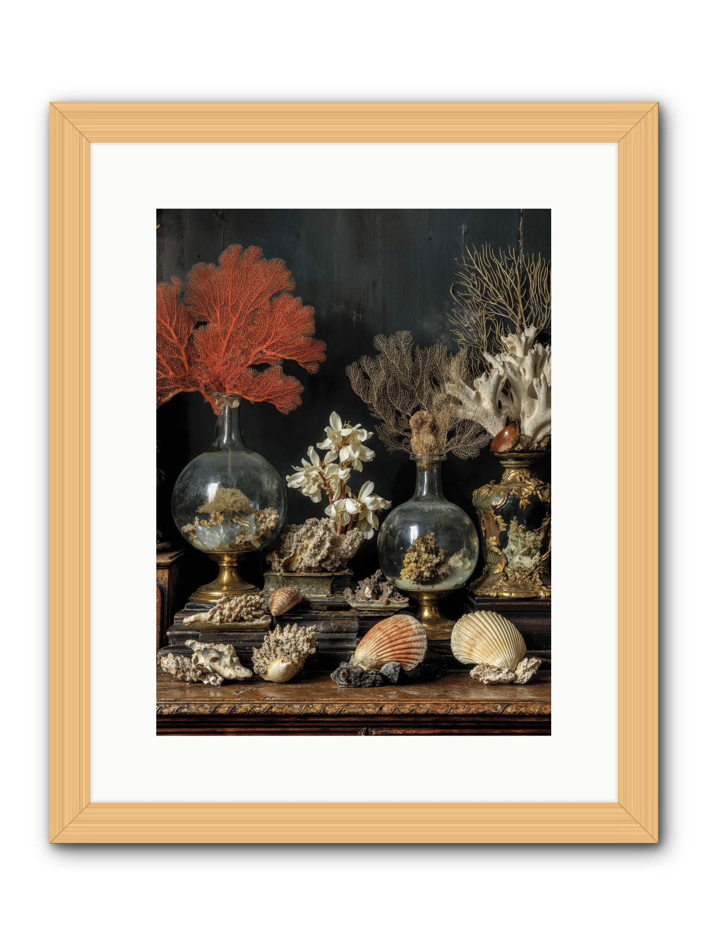 Poseidon's Delicious Hoard -- Framed Print - Natural 12x16