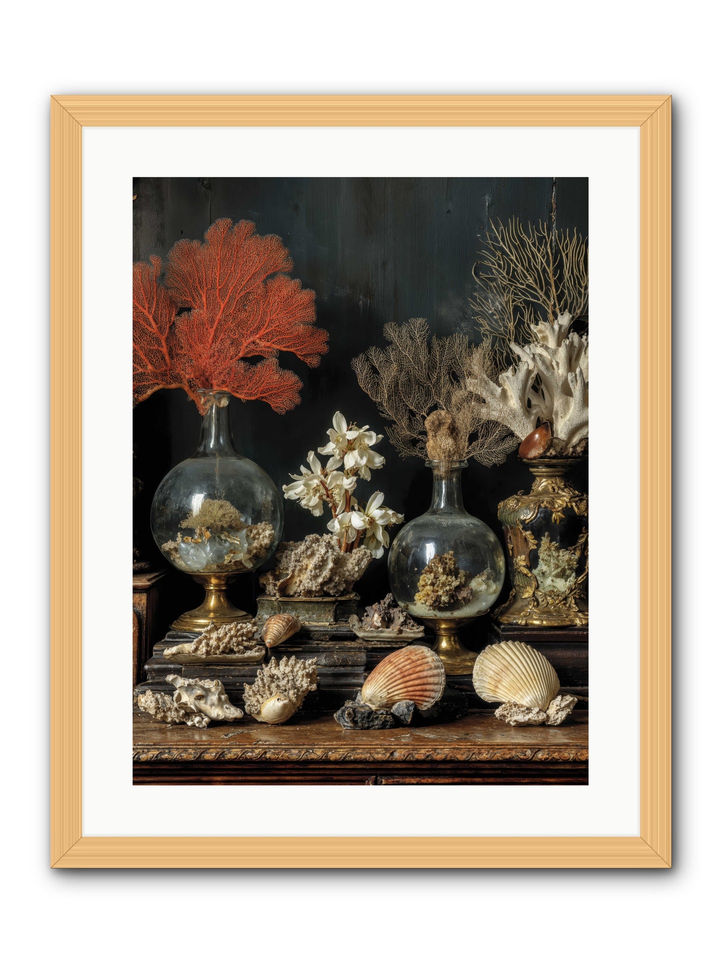 Poseidon's Delicious Hoard -- Framed Print - Natural 18x24