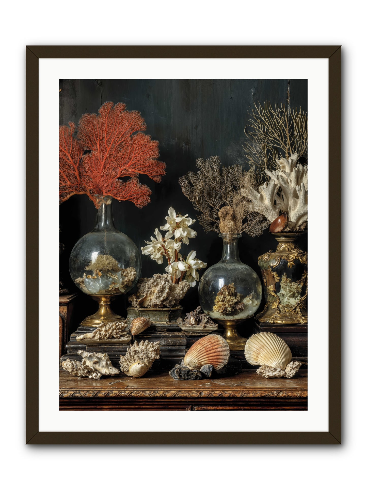 Poseidon's Delicious Hoard -- Framed Print - Black 24x32