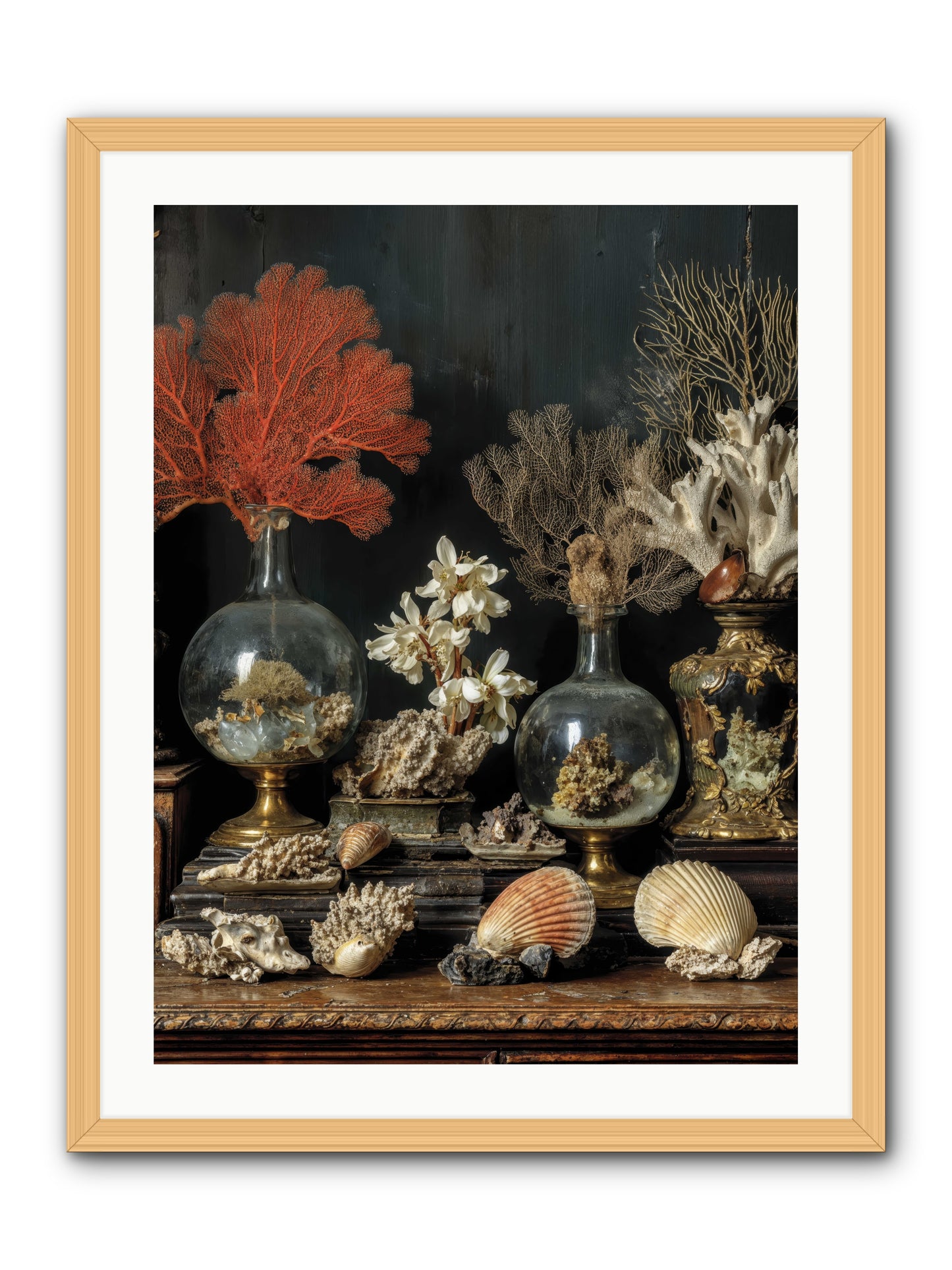 Poseidon's Delicious Hoard -- Framed Print - Natural 24x32