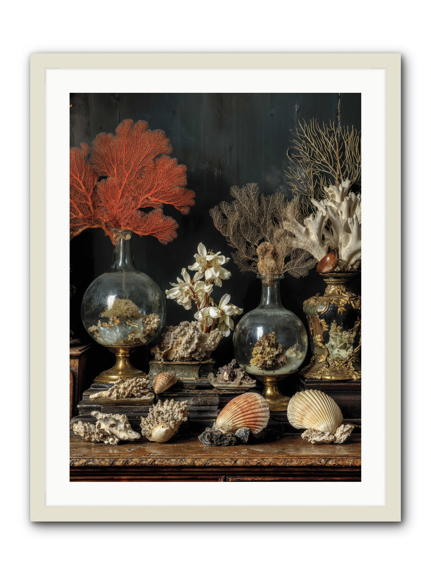 Poseidon's Delicious Hoard -- Framed Print - White 24x32