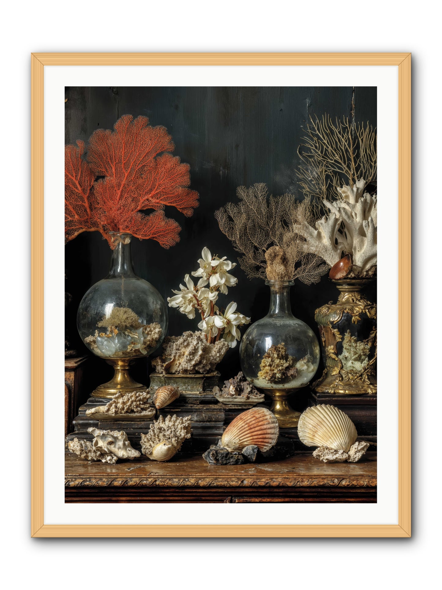 Poseidon's Delicious Hoard -- Framed Print - Natural 30x40