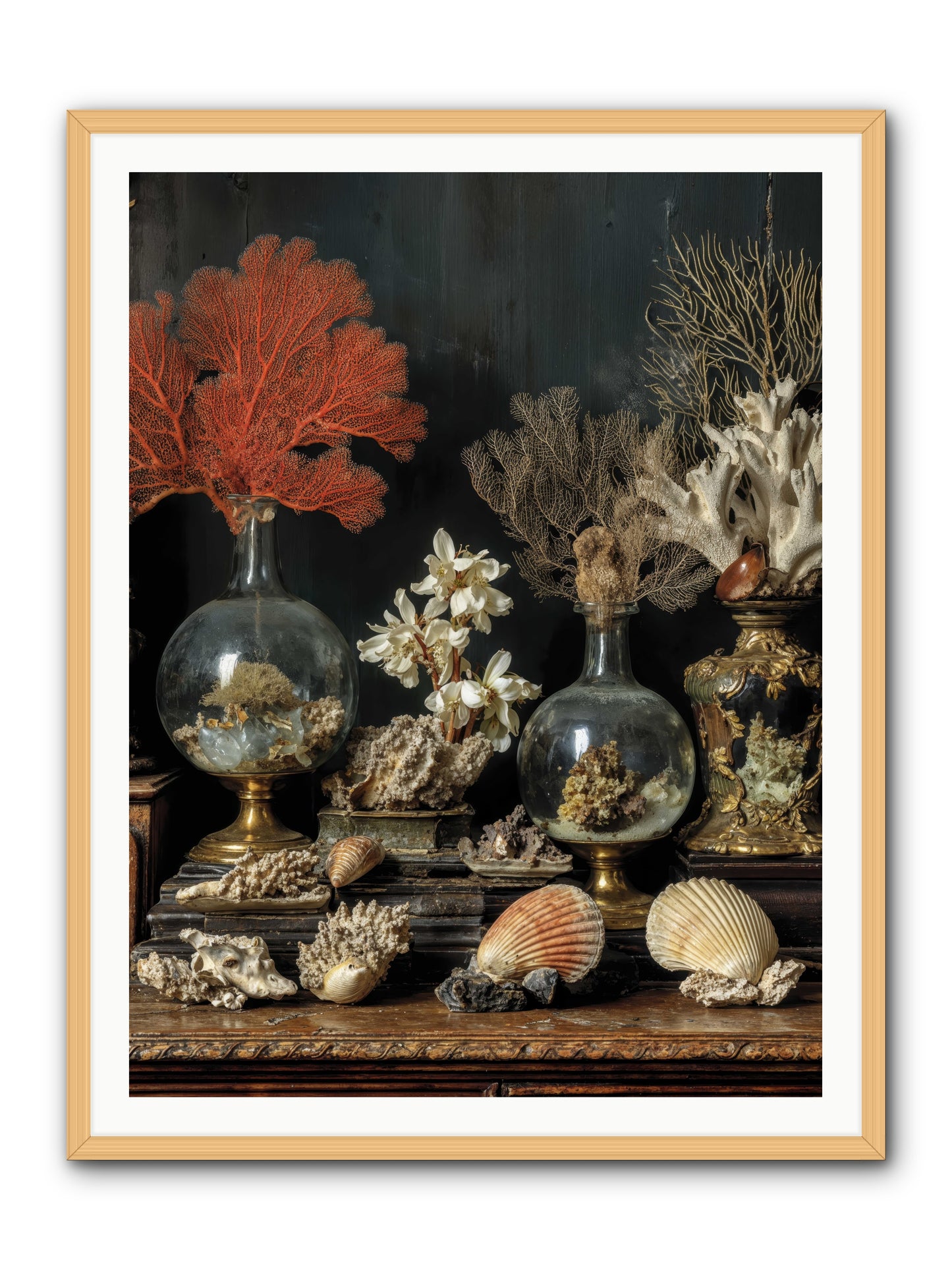 Poseidon's Delicious Hoard -- Framed Print - Natural 36x48